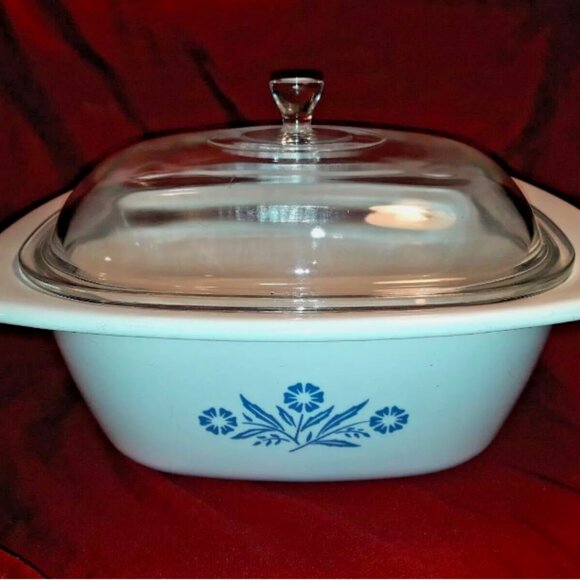Vintage 60s Corning Ware Canada P-34 Dutch Oven Casserole Pyrex Lid 4 Qt P-34-B - Picture 1 of 9